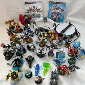 28 skylanders, accessories, 2 portals, 2 games for ps3